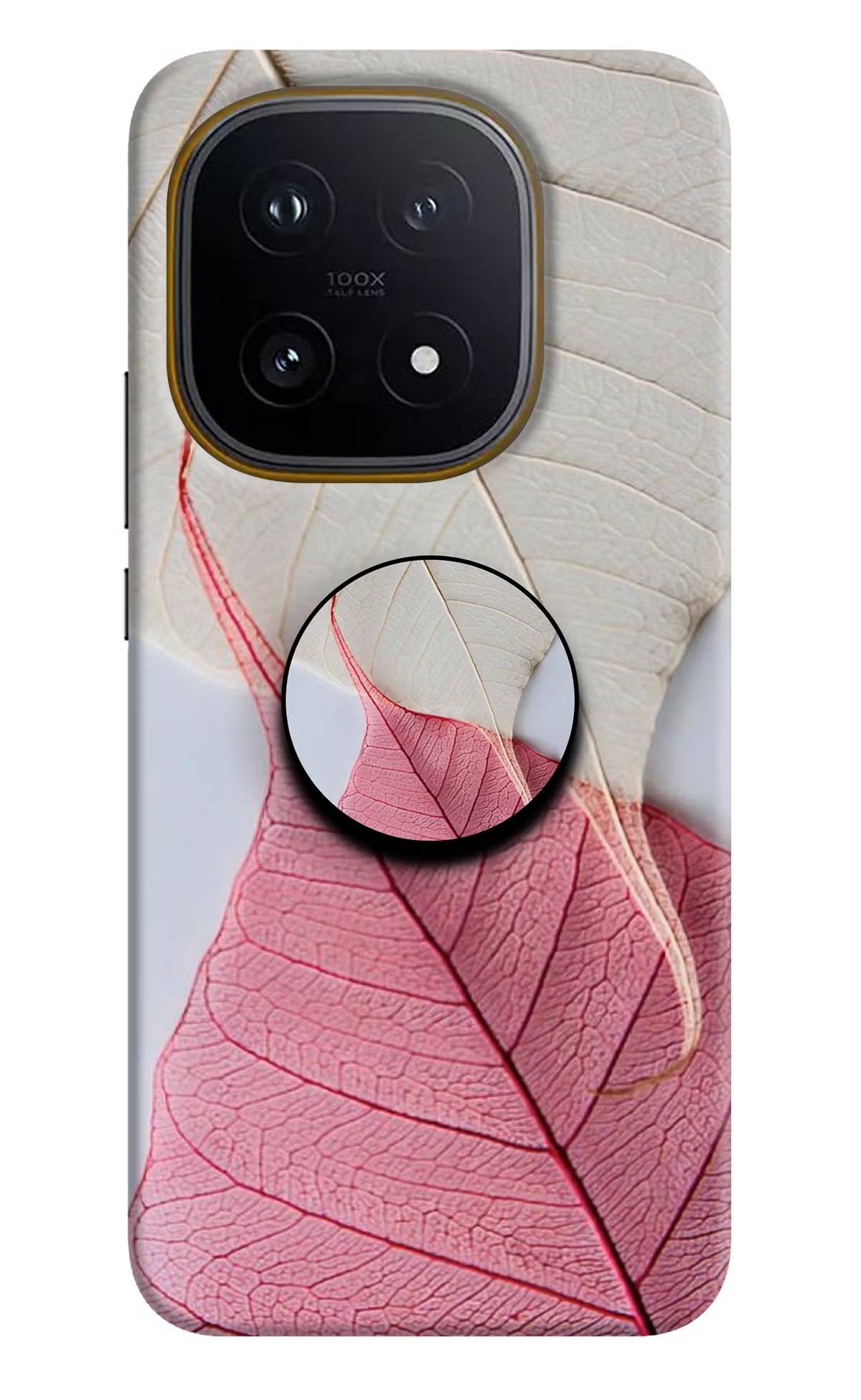 White Pink Leaf iQOO 15 5G Pop Case by Casekaro