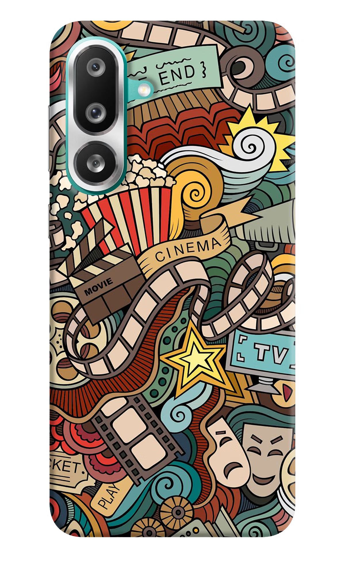 Cinema Abstract Samsung F56 Hard Case Back Cover by Casekaro