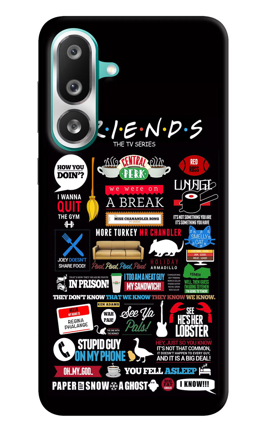 FRIENDS Samsung F56 Back Cover, Hard case