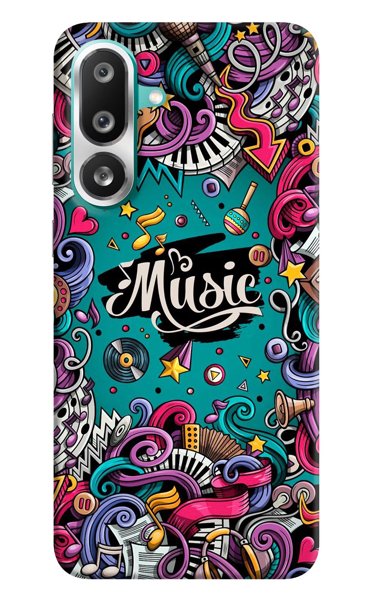Music Graffiti Samsung F56 Hard Case Back Cover by Casekaro