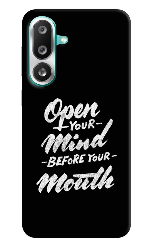 Open Your Mind Before Your Mouth Samsung F56 Hard Case Back Cover by Casekaro
