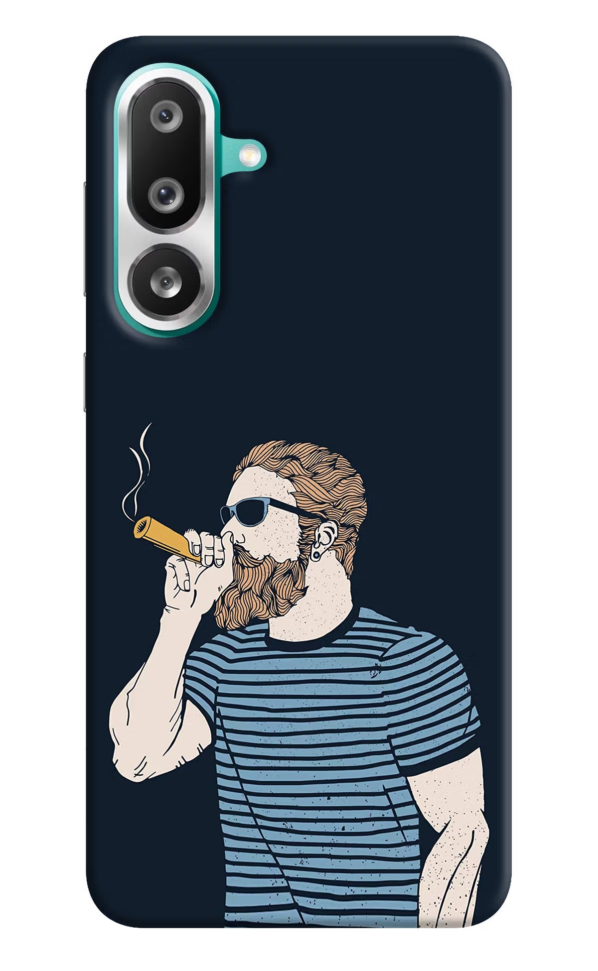 Smoking Samsung F56 Hard Case Back Cover by Casekaro