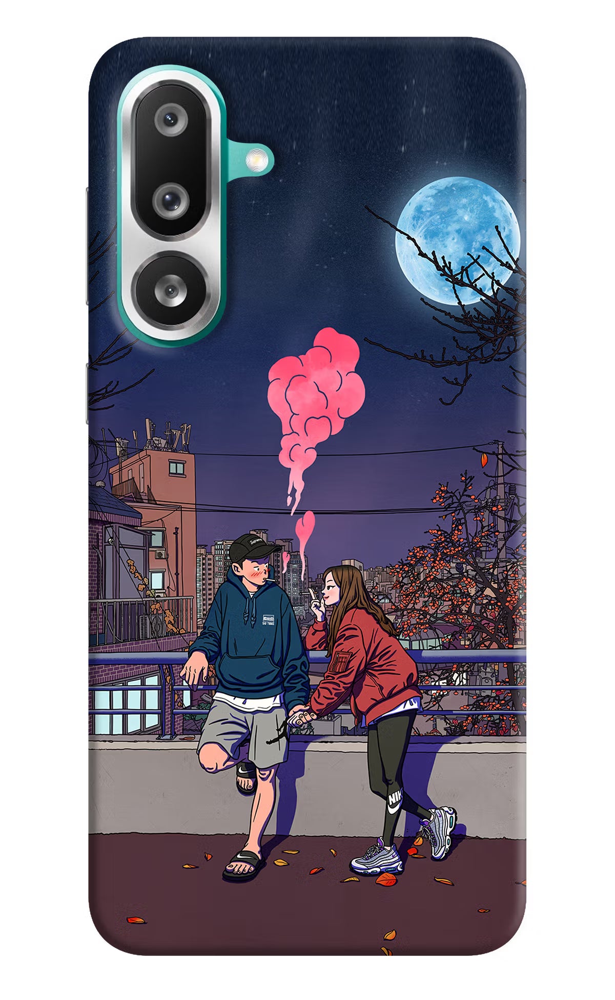 Chilling Couple Samsung F56 Hard Case Back Cover by Casekaro