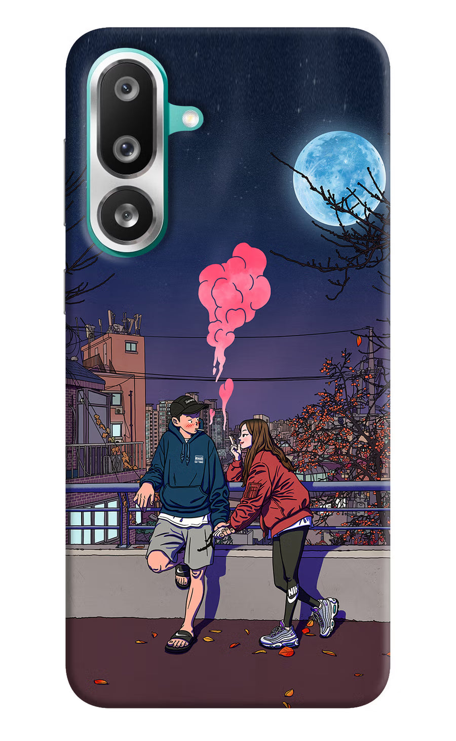 Chilling Couple Samsung F56 Back Cover, Hard case
