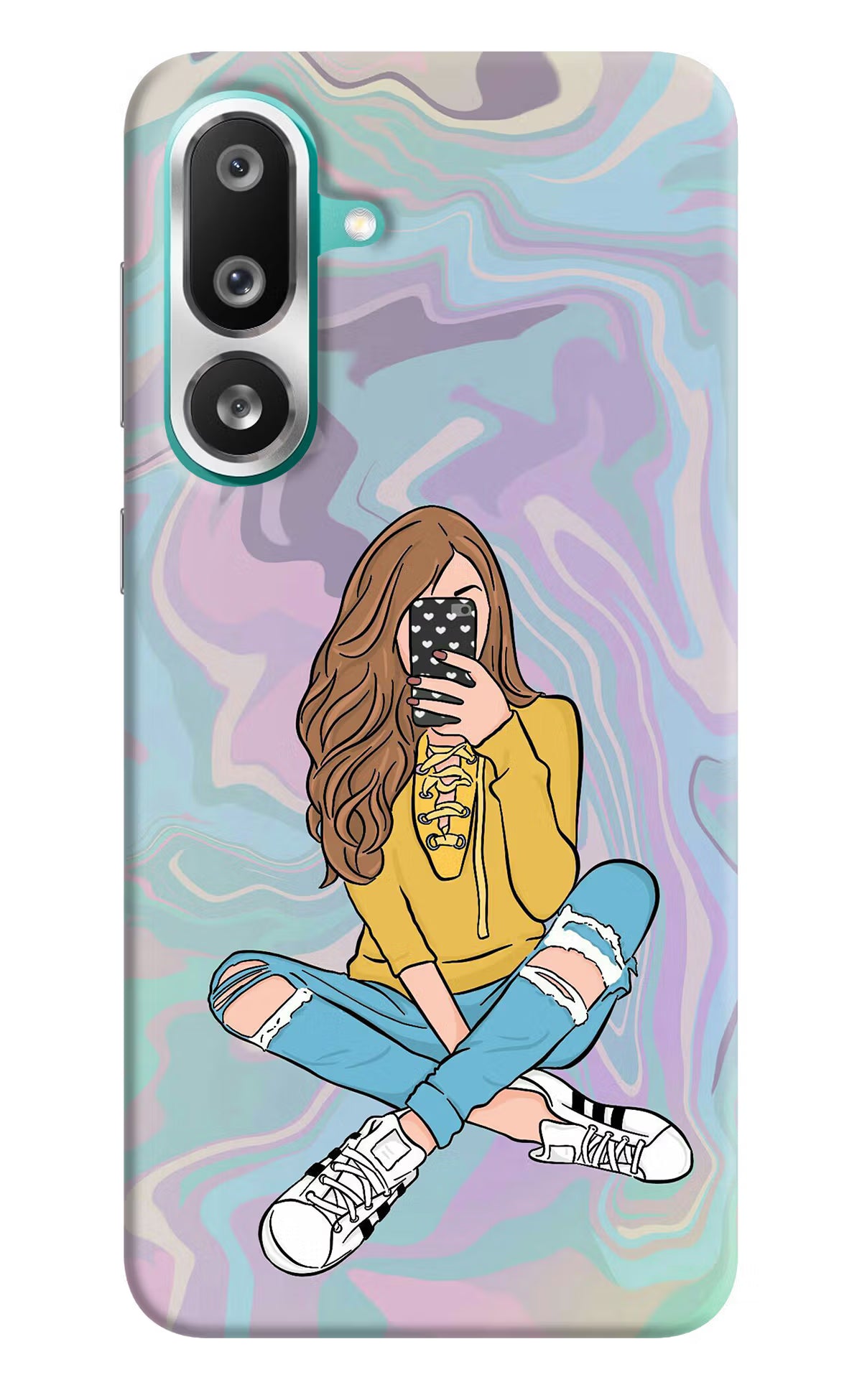 Selfie Girl Samsung F56 Hard Case Back Cover by Casekaro