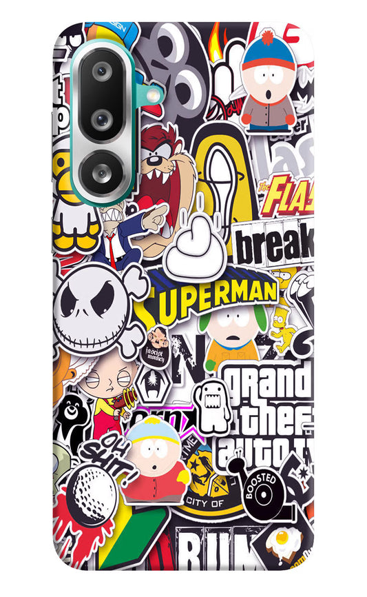 Sticker Bomb Samsung F56 Hard Case Back Cover by Casekaro