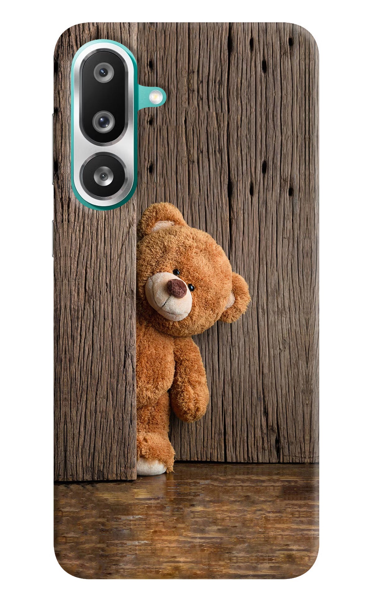 Teddy Wooden Samsung F56 Hard Case Back Cover by Casekaro
