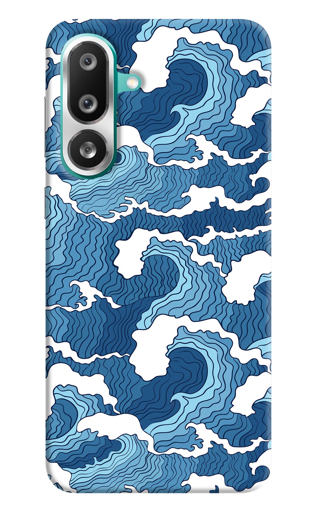 Blue Waves Samsung F56 Hard Case Back Cover by Casekaro