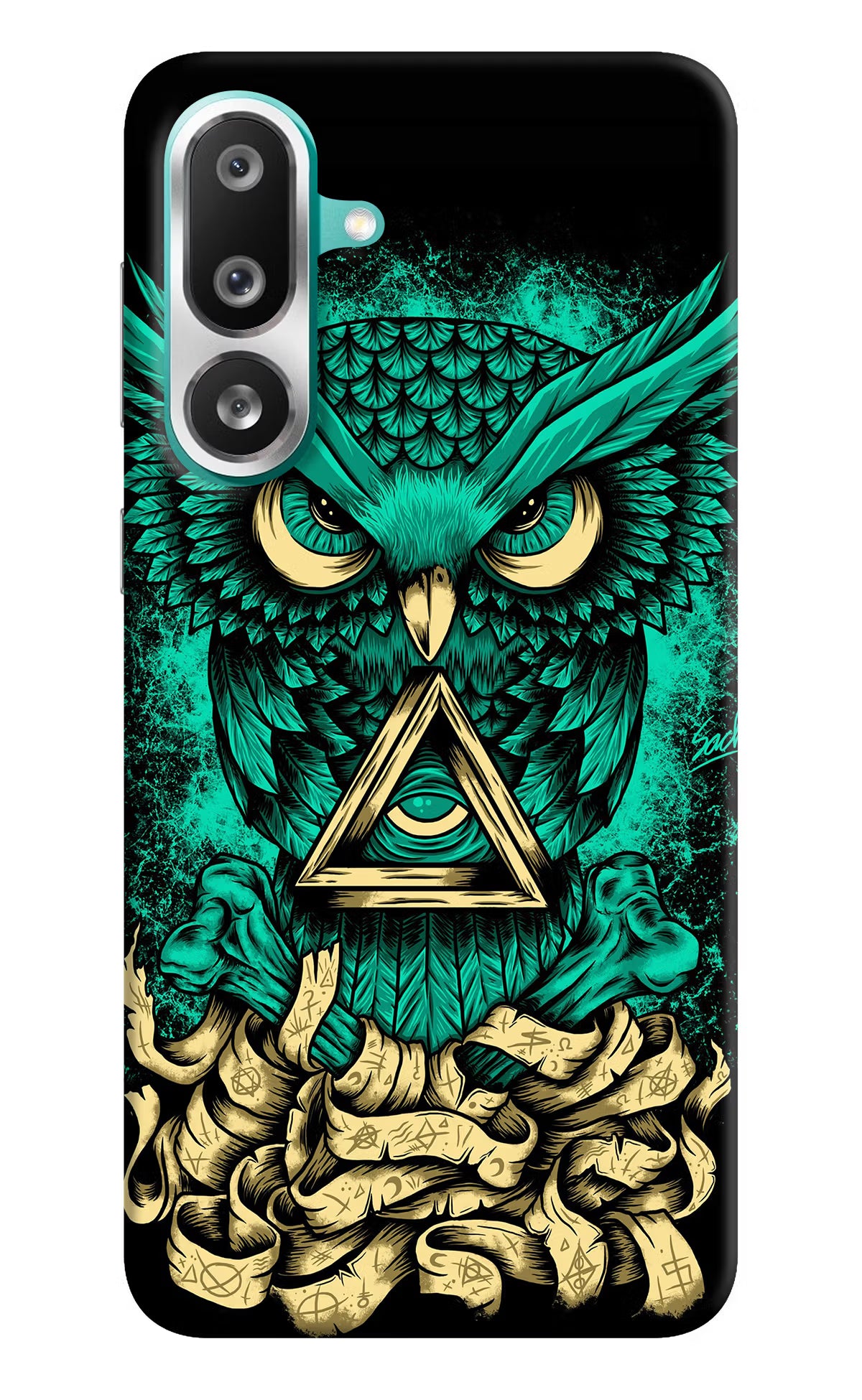 Green Owl Samsung F56 Hard Case Back Cover by Casekaro