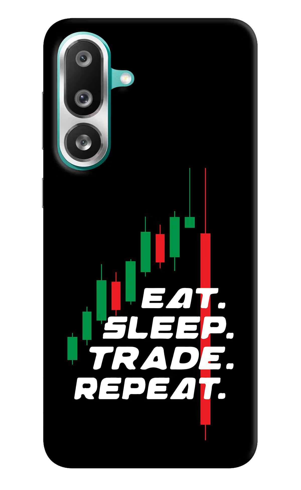 Eat Sleep Trade Repeat Samsung F56 Hard Case Back Cover by Casekaro