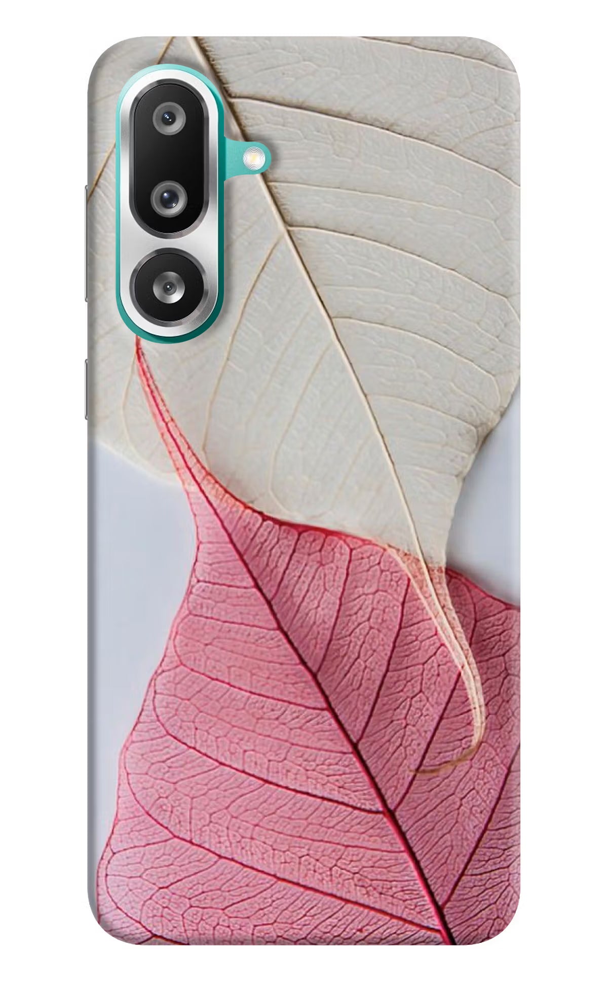 White Pink Leaf Samsung F56 Hard Case Back Cover by Casekaro