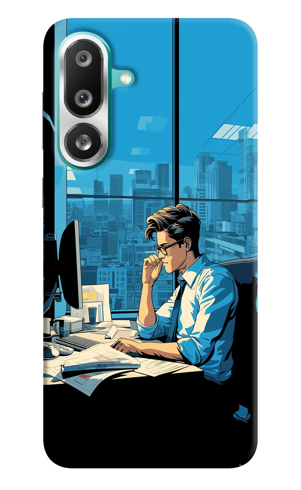 Focused Hustler (AI Generated) Samsung F56 Hard Case Back Cover by Casekaro