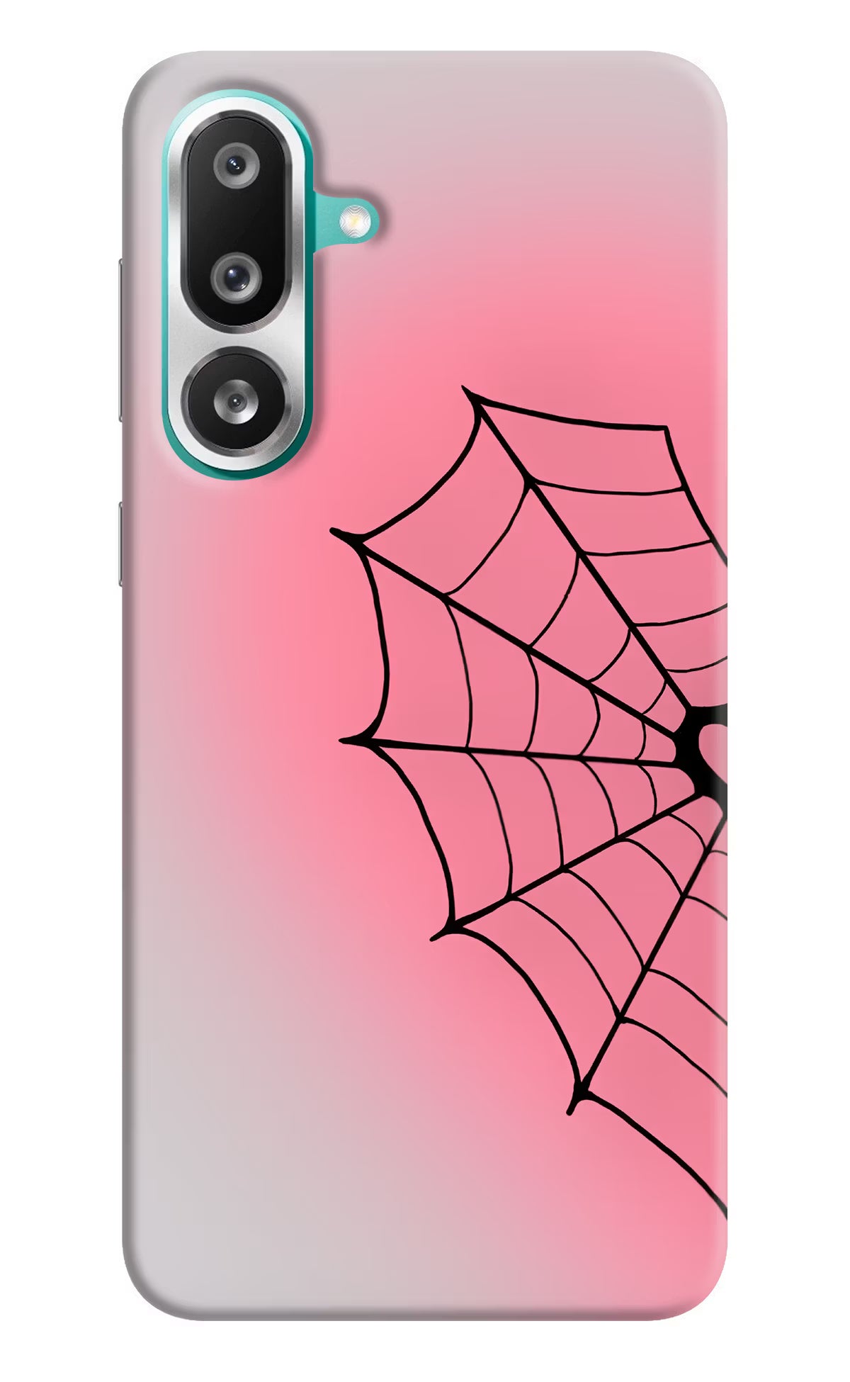 Pink Web Samsung F56 Back Cover