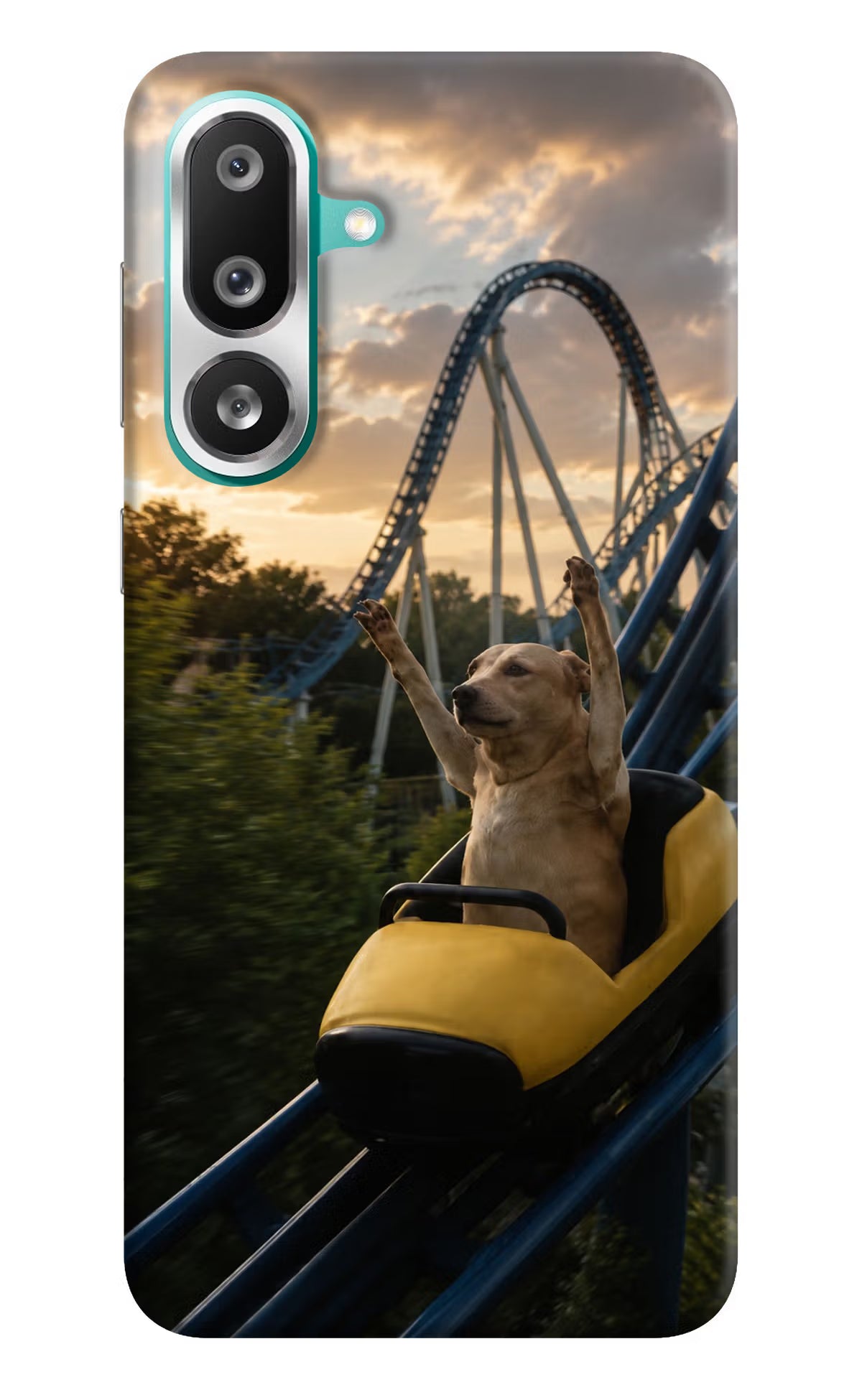 Rollercoaster Dog Samsung F56 Back Cover