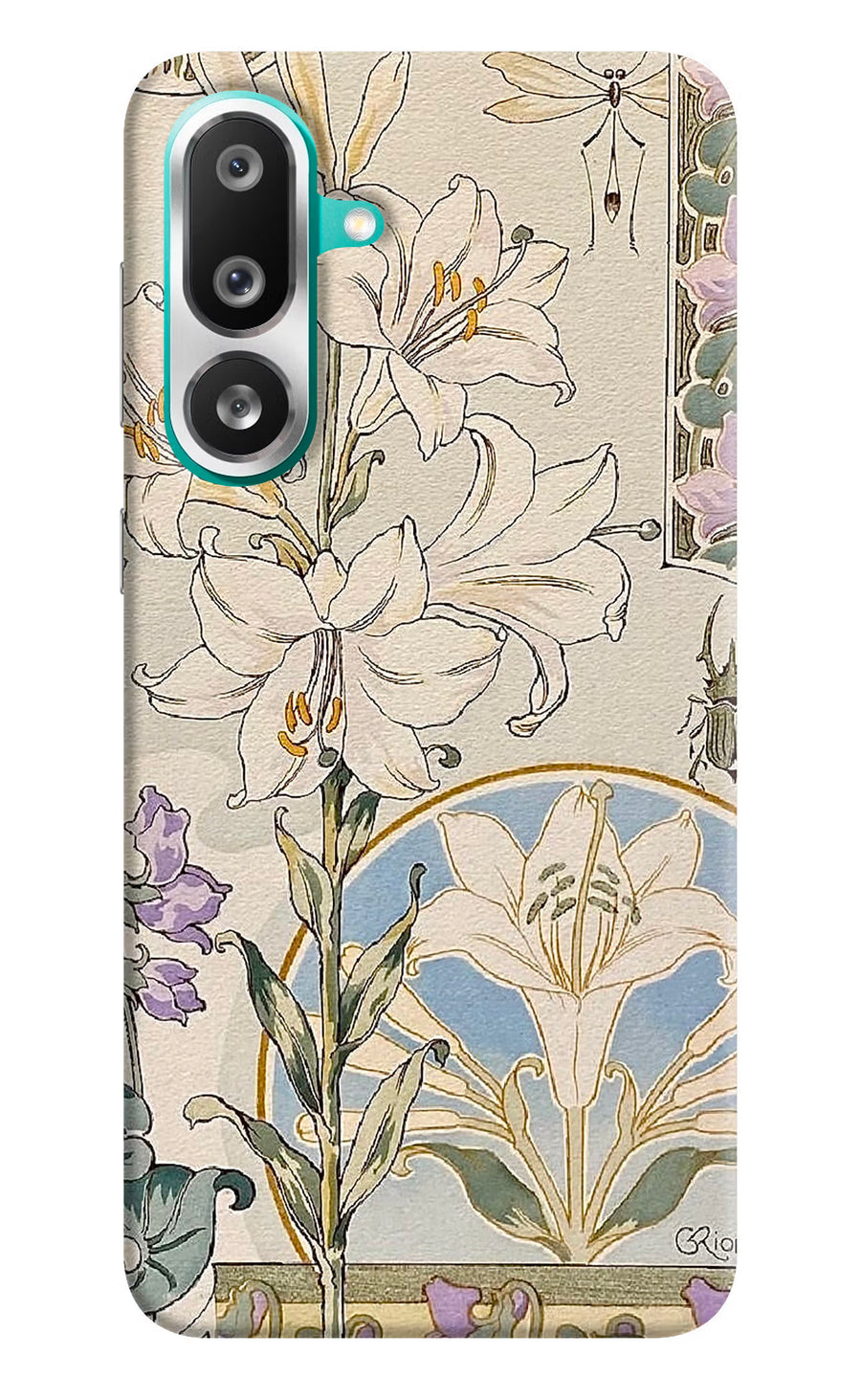 White Lily Samsung F56 Back Cover, Hard case