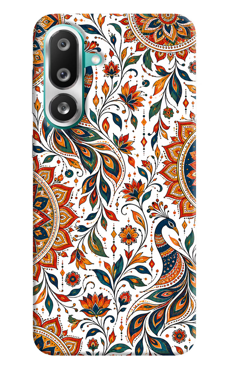 White Mayura Samsung F56 Back Cover, Hard case