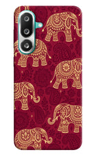 Maroon Elephant Samsung F56 Back Cover