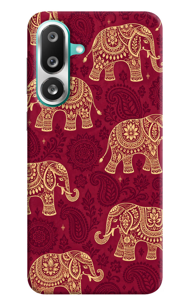 Maroon Elephant Samsung F56 Back Cover