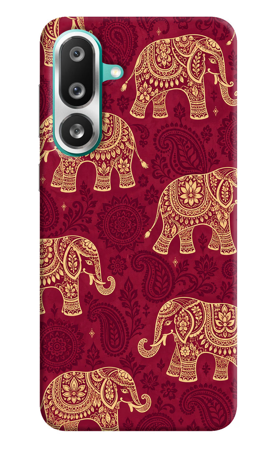 Maroon Elephant Samsung F56 Back Cover, Hard case