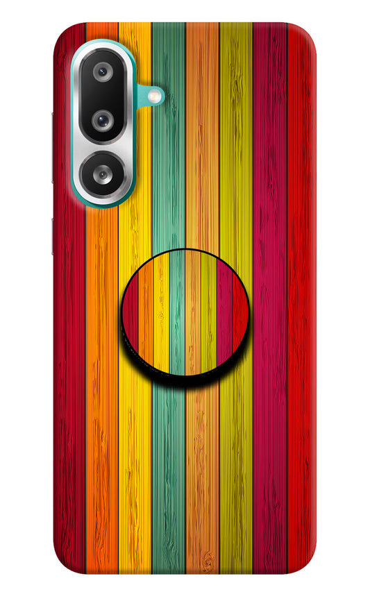 Multicolor Wooden Samsung F56 Pop Case by Casekaro