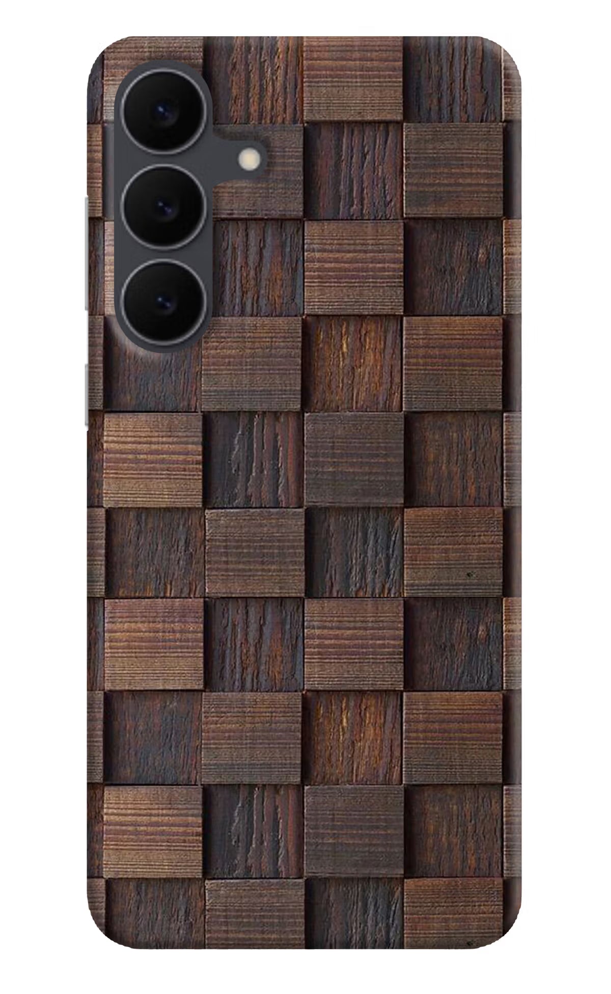 Wooden Cube Design Samsung S25 FE 5G Hard Case Back Cover by Casekaro