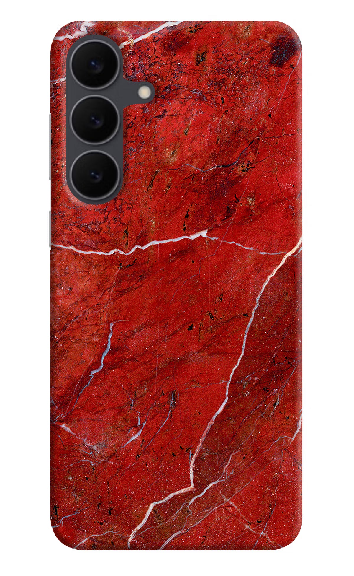 Red Marble Design Samsung S25 FE 5G Hard Case Back Cover by Casekaro