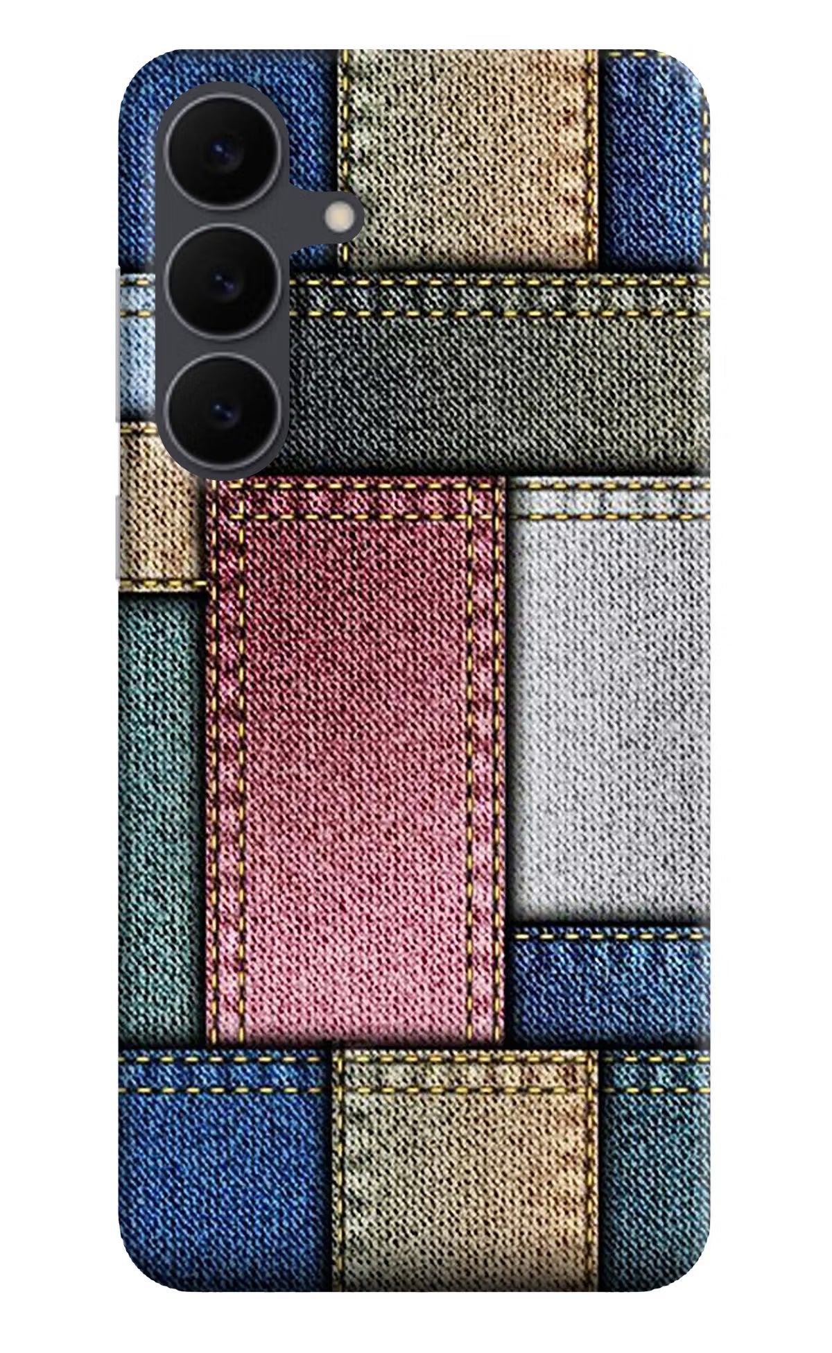 Multicolor Jeans Samsung S25 FE 5G Hard Case Back Cover by Casekaro