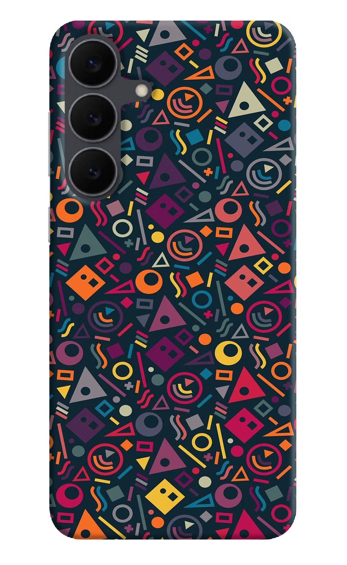 Geometric Abstract Samsung S25 FE 5G Hard Case Back Cover by Casekaro