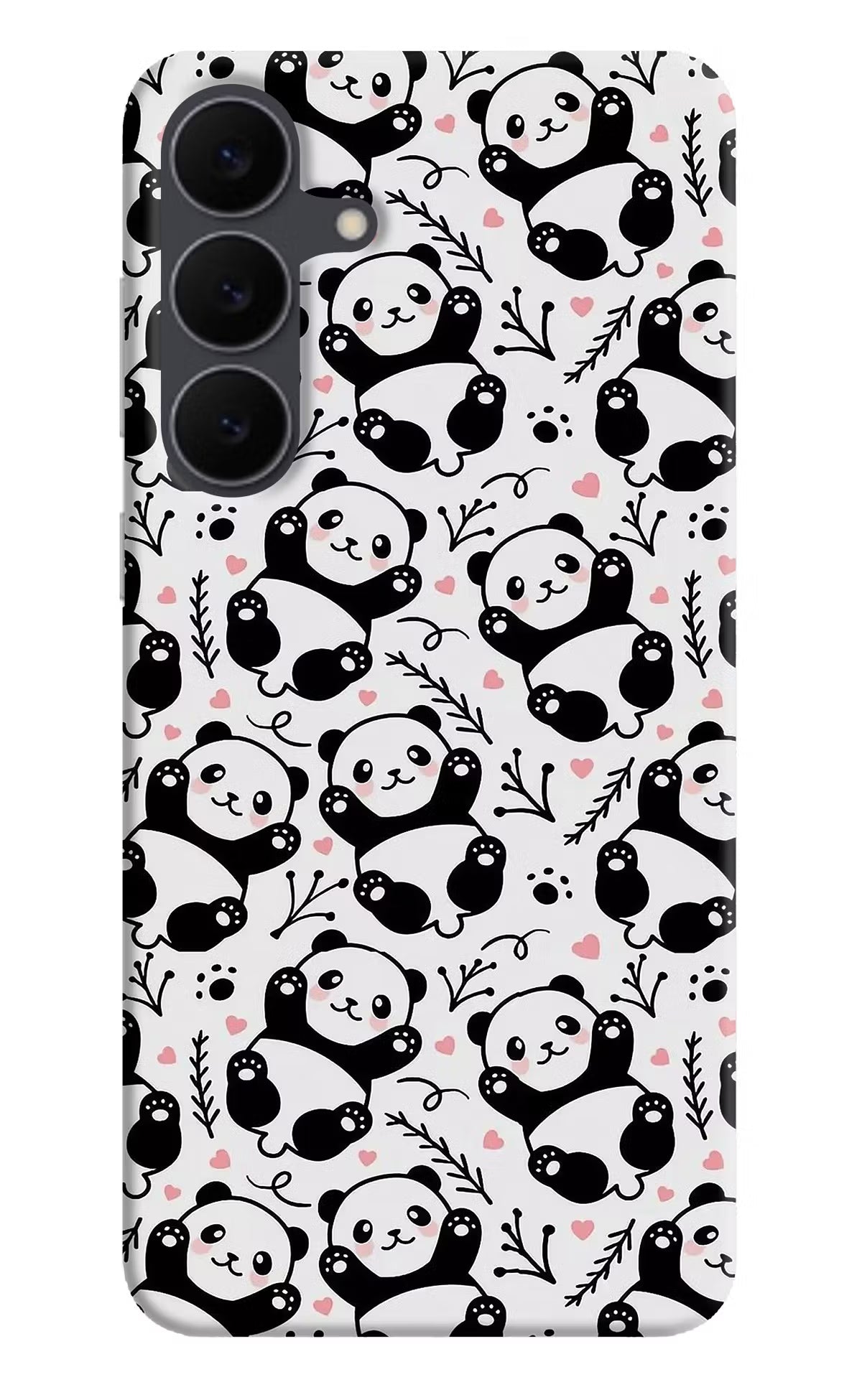Cute Panda Samsung S25 FE 5G Hard Case Back Cover by Casekaro