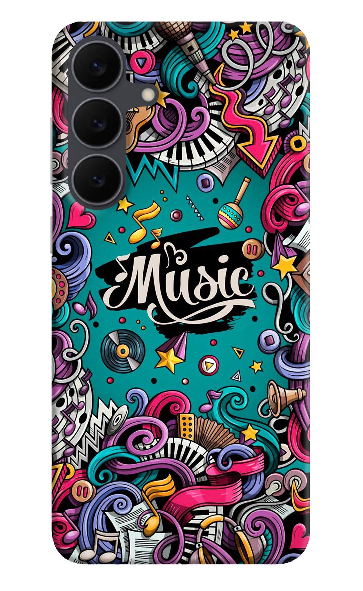 Music Graffiti Samsung S25 FE 5G Hard Case Back Cover by Casekaro