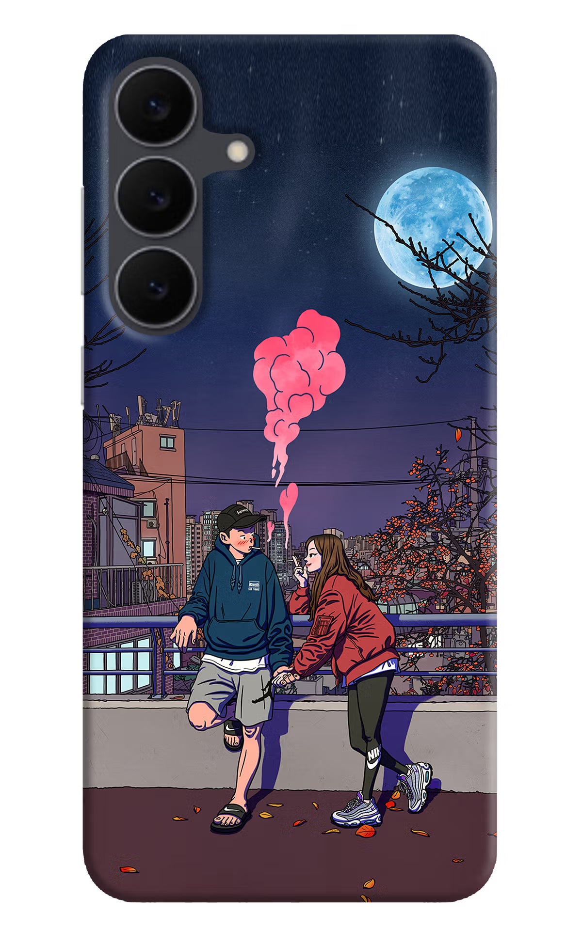 Chilling Couple Samsung S25 FE 5G Hard Case Back Cover by Casekaro