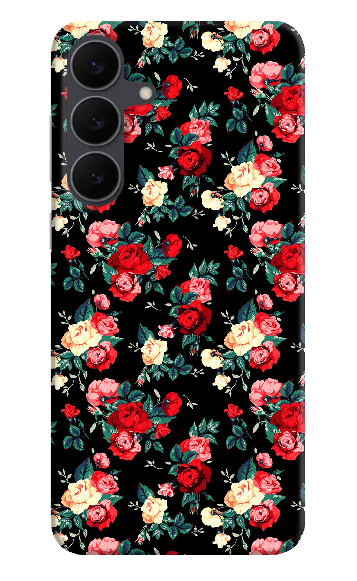 Rose Pattern Samsung S25 FE 5G Hard Case Back Cover by Casekaro