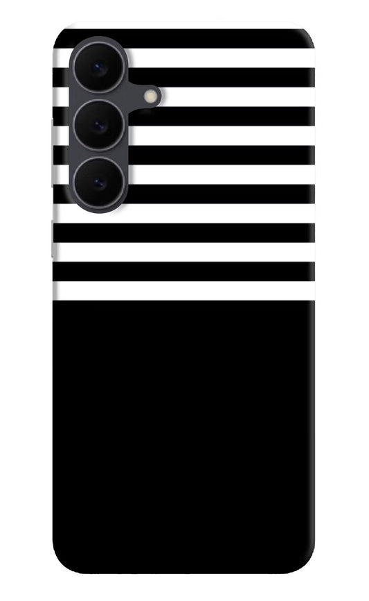 Black and White Print Samsung S25 FE 5G Hard Case Back Cover by Casekaro