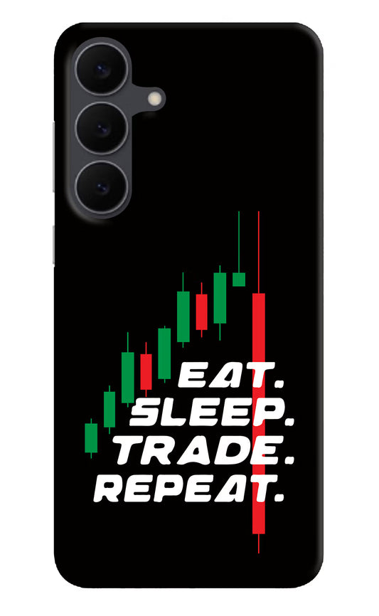 Eat Sleep Trade Repeat Samsung S25 FE 5G Hard Case Back Cover by Casekaro