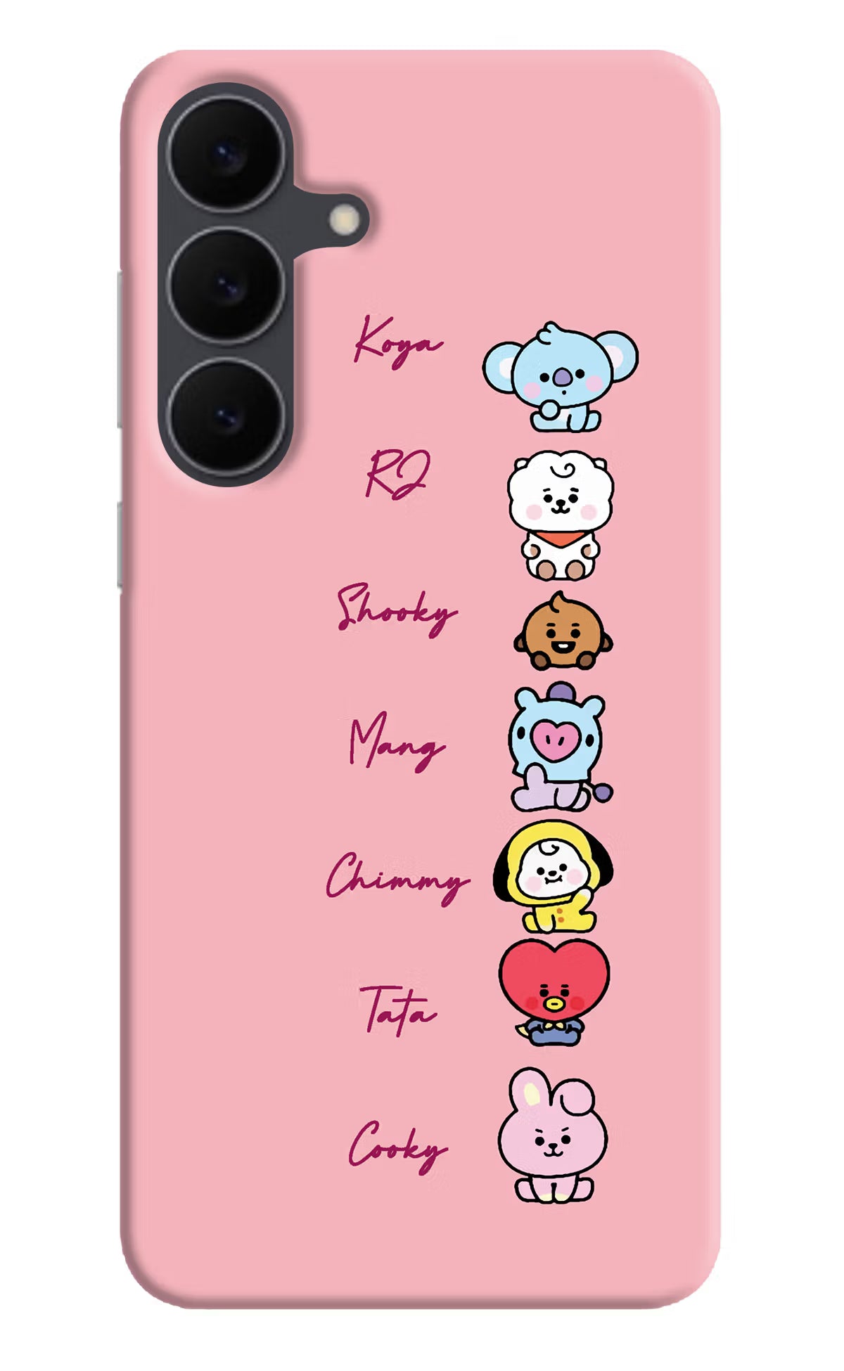 BTS names Samsung S25 FE 5G Hard Case Back Cover by Casekaro