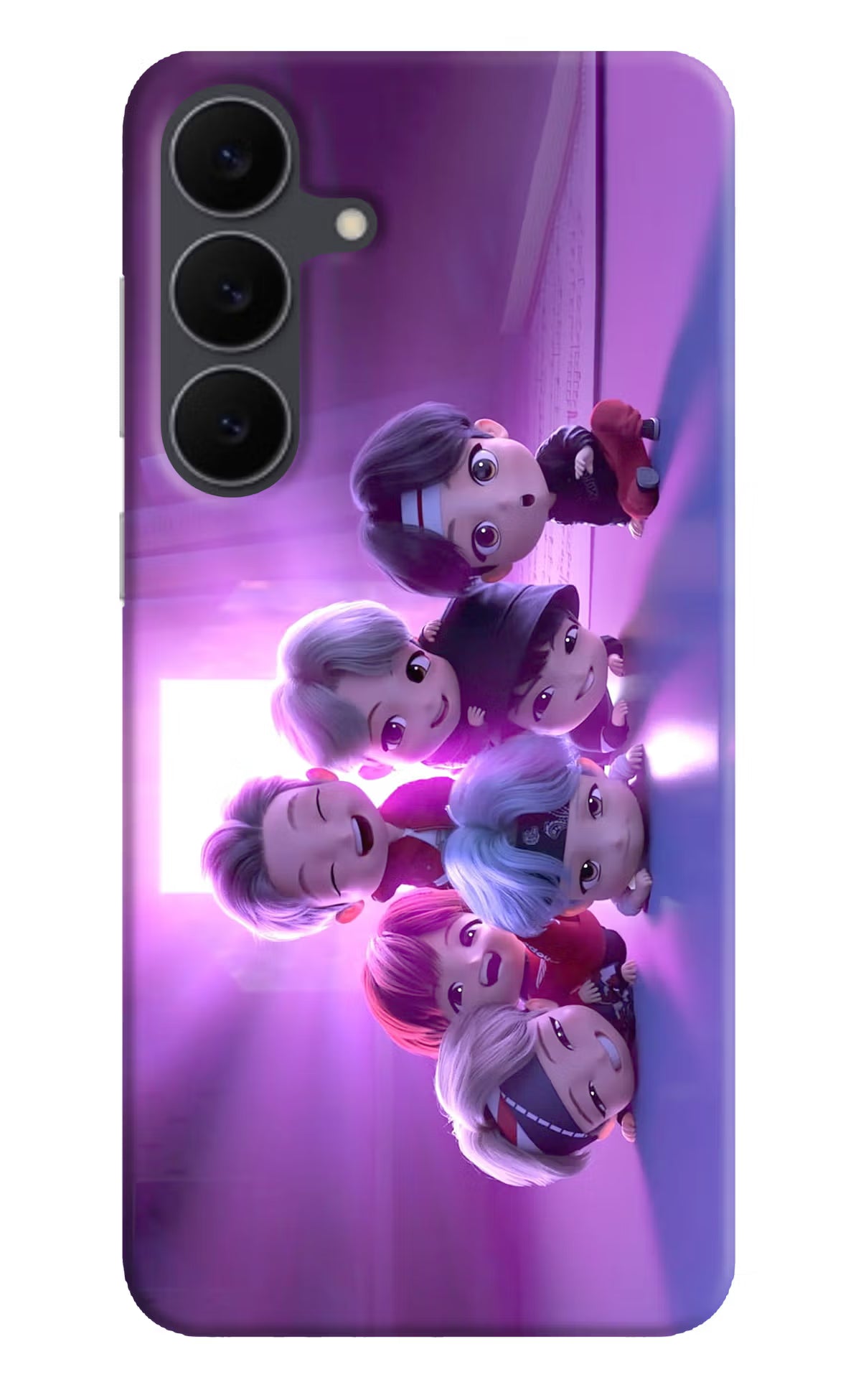 BTS Chibi Samsung S25 FE 5G Hard Case Back Cover by Casekaro
