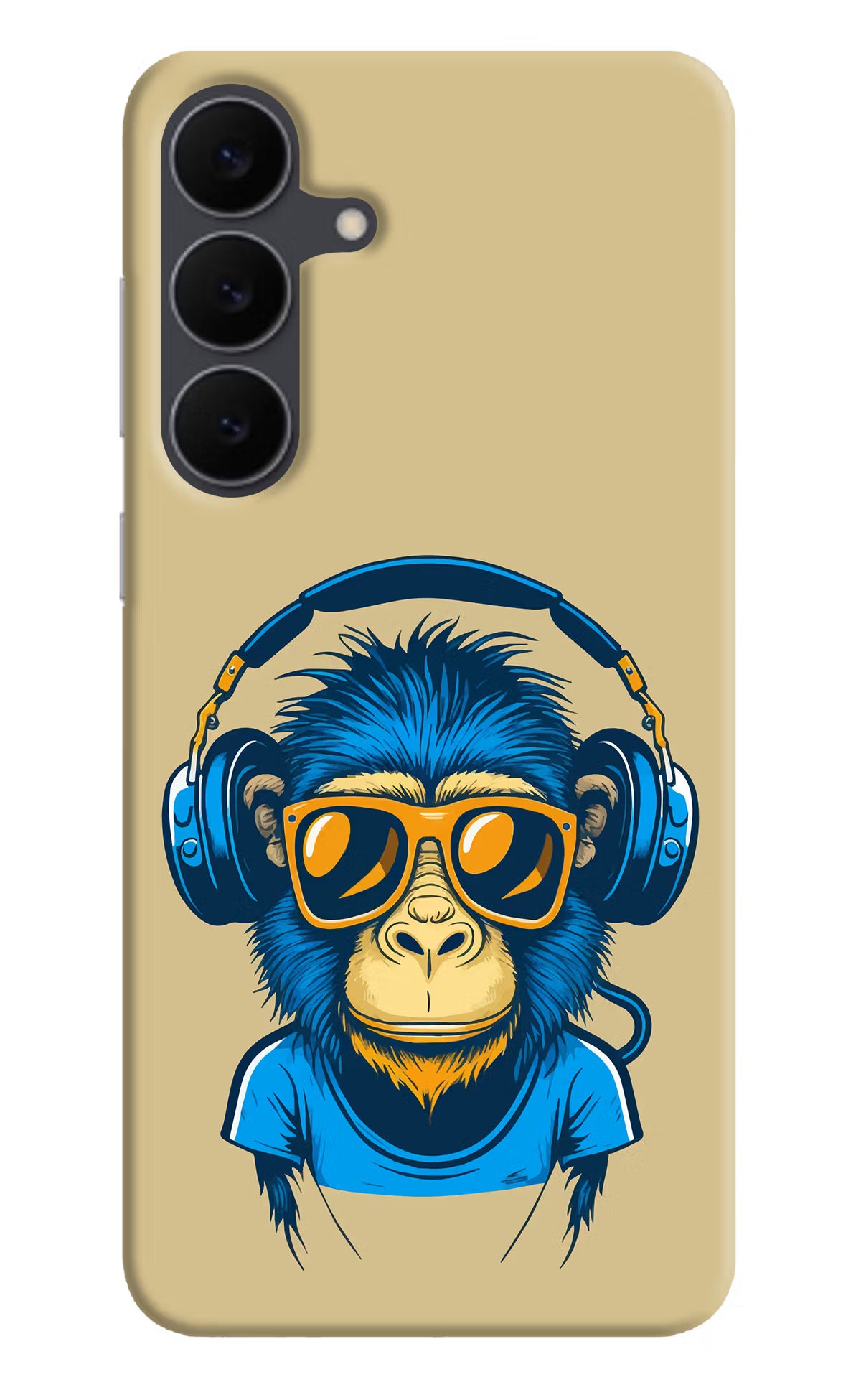 Monkey Headphone Samsung S25 FE 5G Hard Case Back Cover by Casekaro