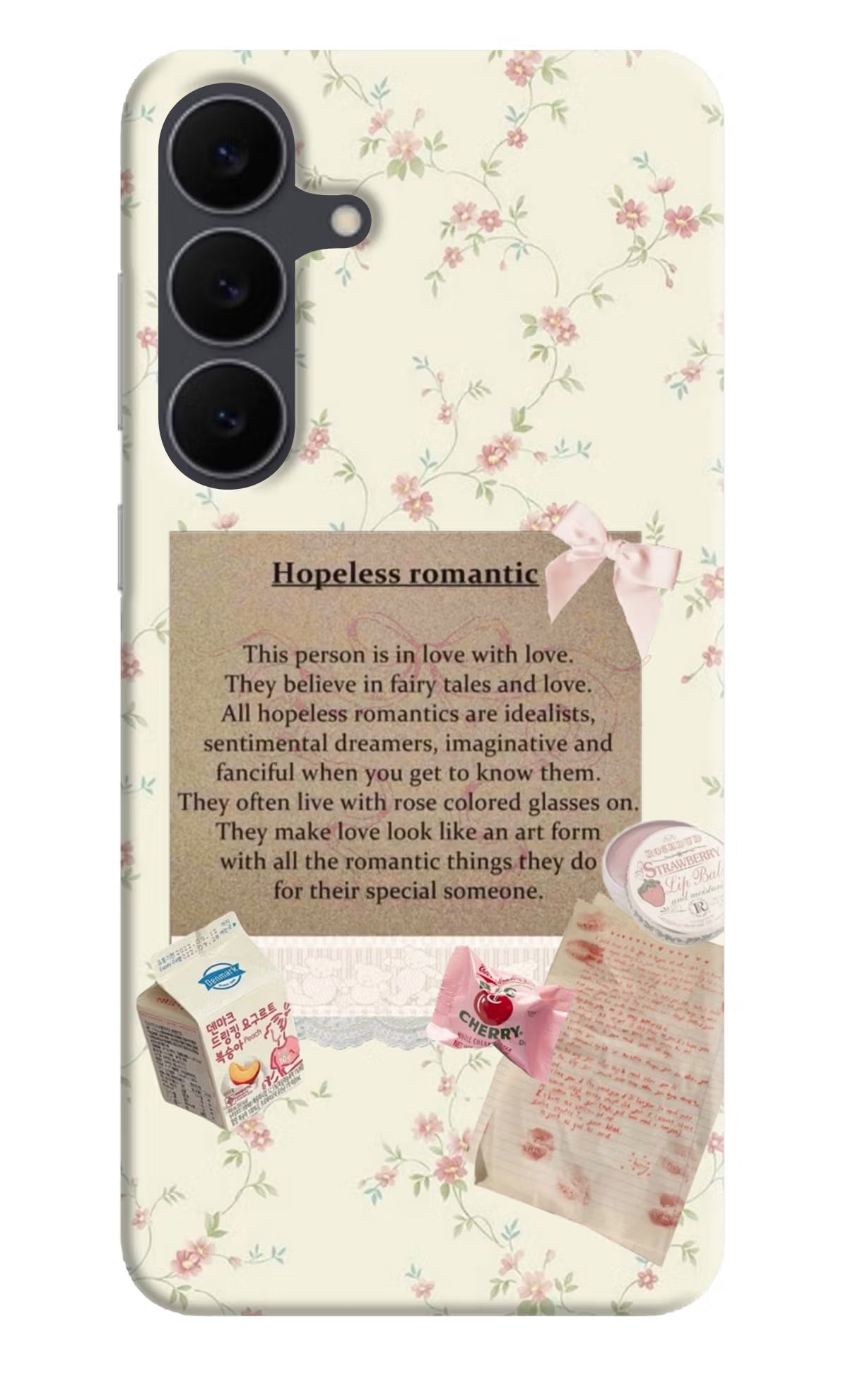 Hopeless Romantic Samsung S25 FE 5G Hard Case Back Cover by Casekaro