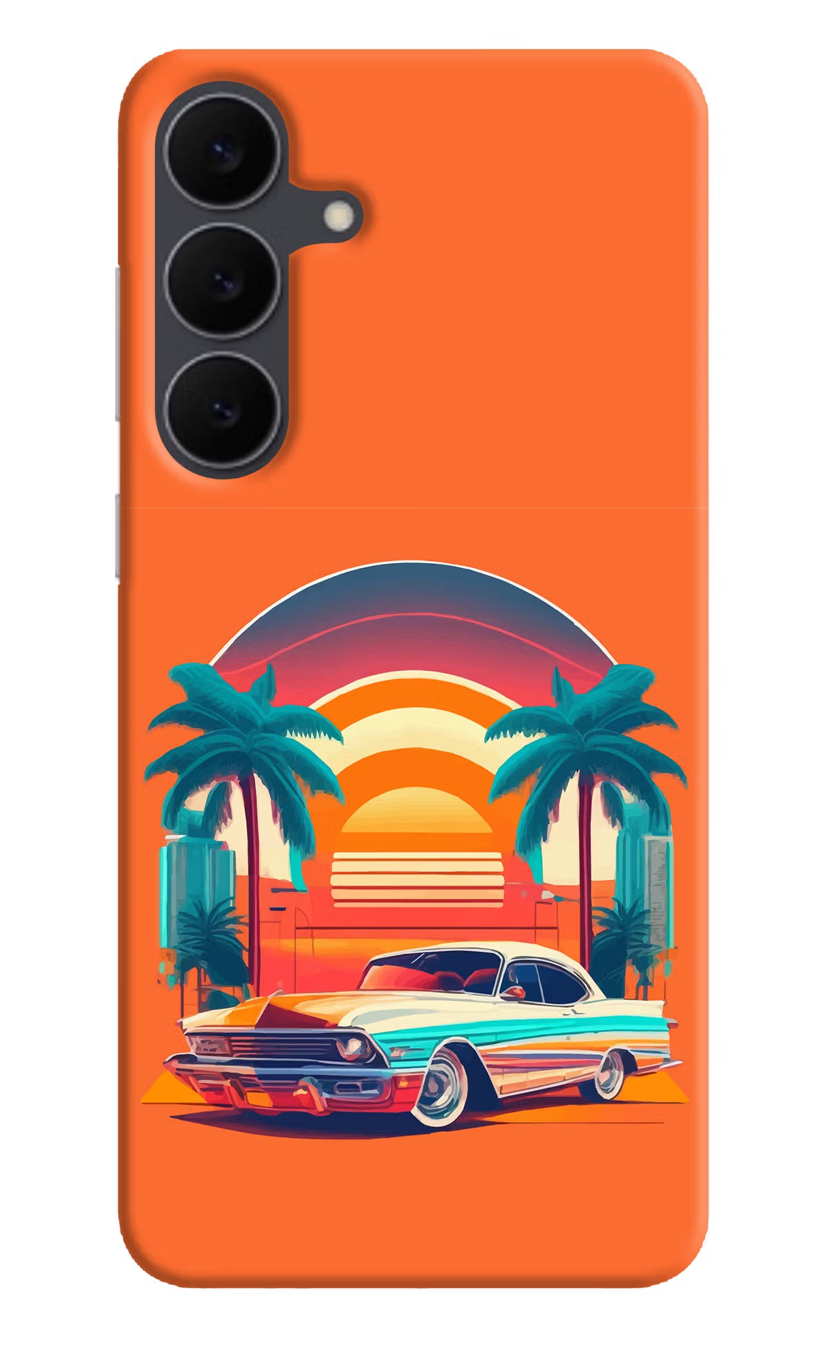 Palm Drive 80s Samsung S25 FE 5G Hard Case Back Cover by Casekaro