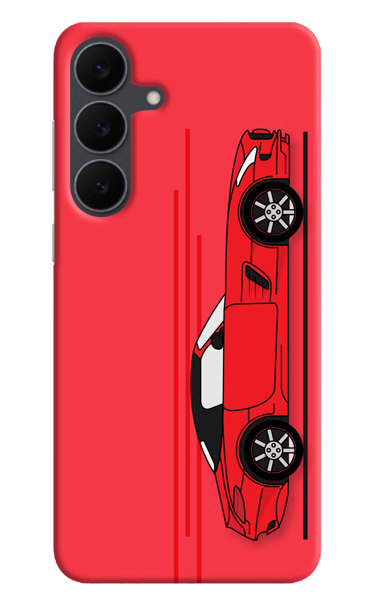 Red Velocity Samsung S25 FE 5G Hard Case Back Cover by Casekaro