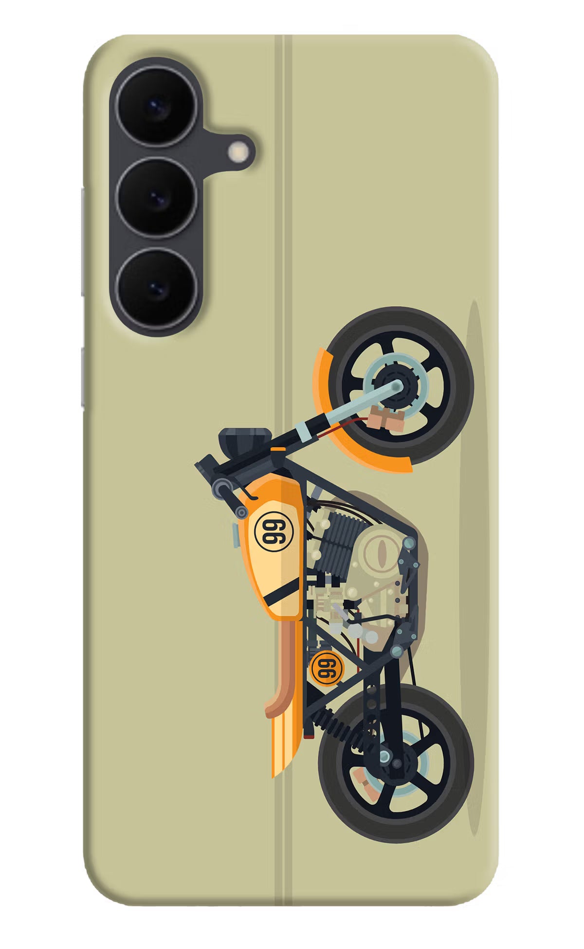 Vertical Speedster Samsung S25 FE 5G Hard Case Back Cover by Casekaro