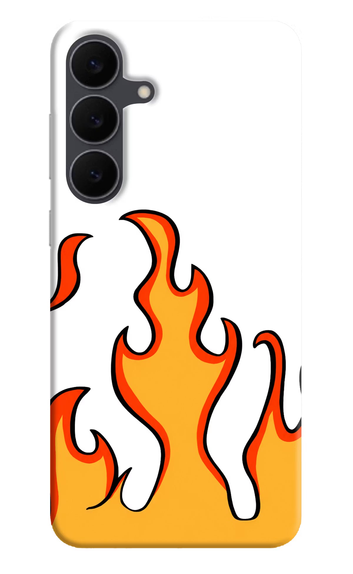 Fired Up – White Samsung S25 FE 5G Hard Case Back Cover by Casekaro
