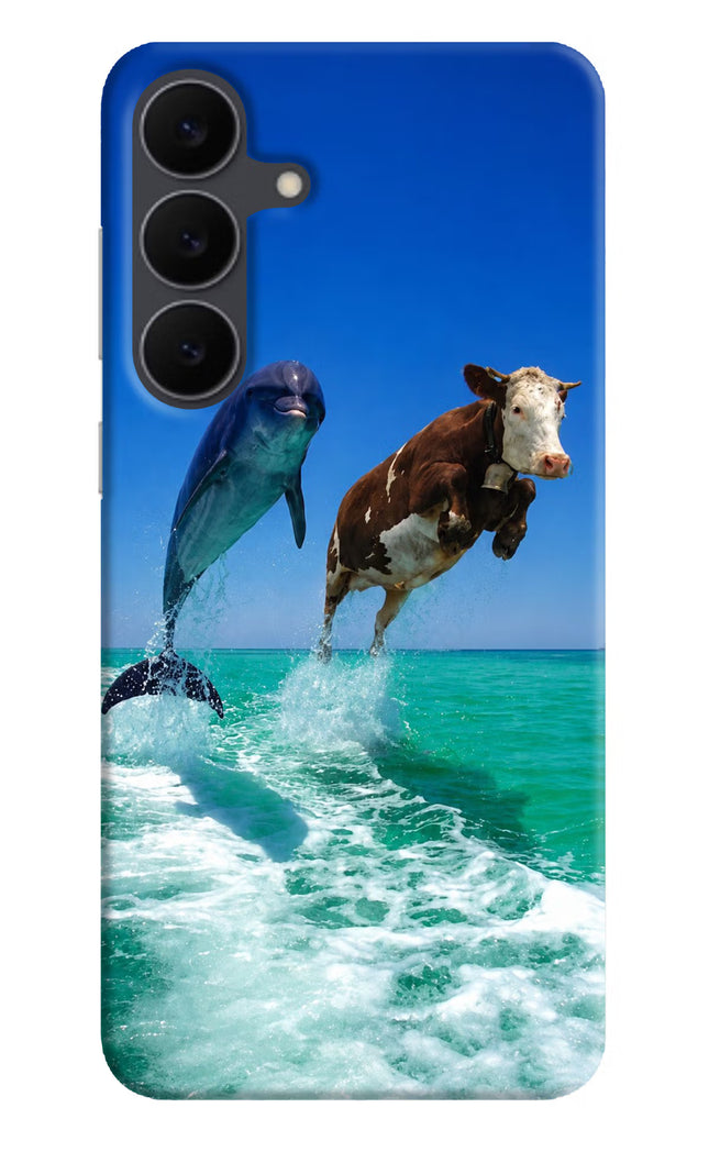 Dolphin vs Cow Samsung S25 FE 5G Hard Case Back Cover by Casekaro
