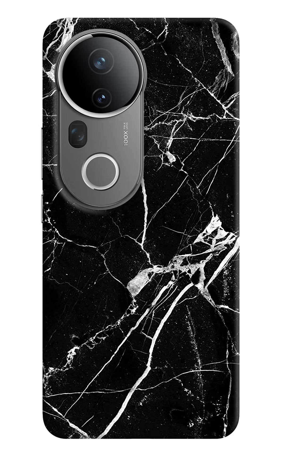 Black Marble Pattern Vivo T4 Ultra 5G Hard Case Back Cover by Casekaro