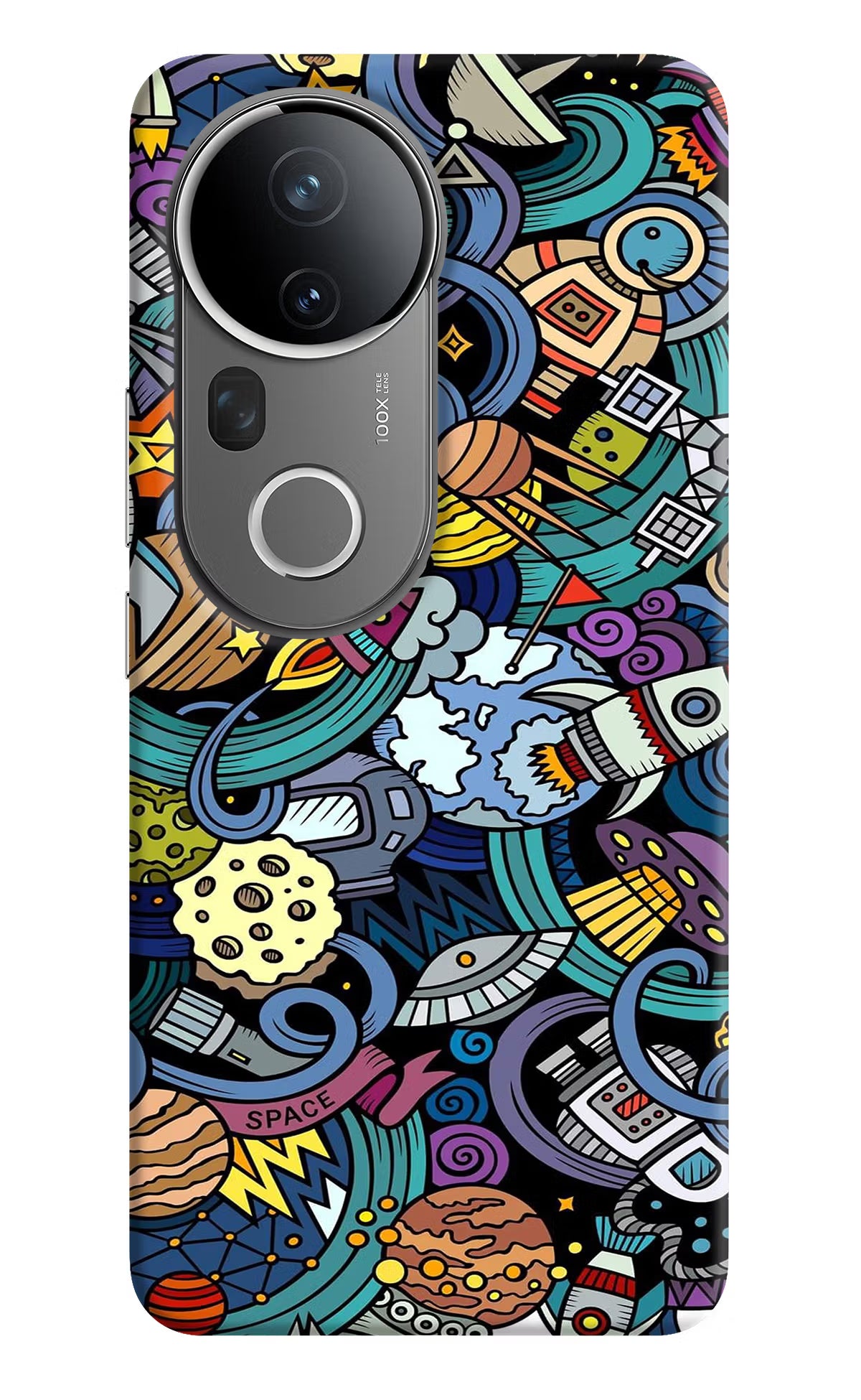 Space Abstract Vivo T4 Ultra 5G Hard Case Back Cover by Casekaro