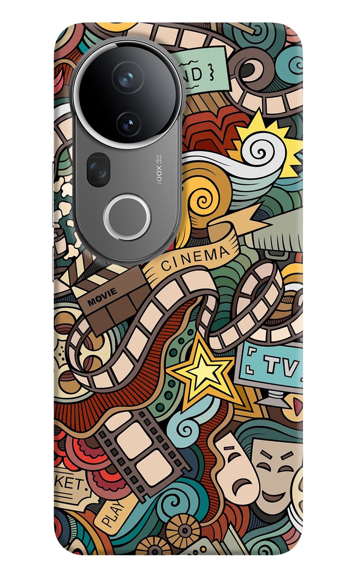 Cinema Abstract Vivo T4 Ultra 5G Hard Case Back Cover by Casekaro