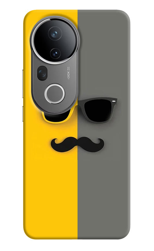 Sunglasses with Mustache Vivo T4 Ultra 5G Hard Case Back Cover by Casekaro