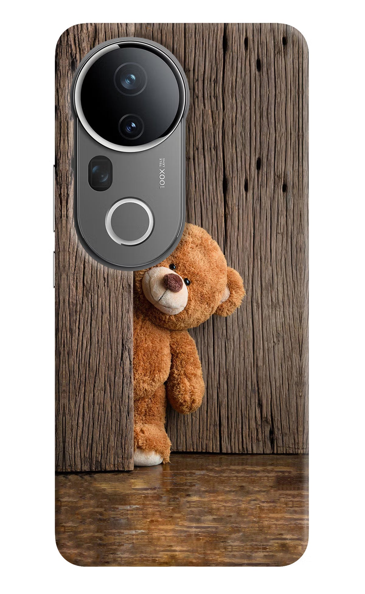 Teddy Wooden Vivo T4 Ultra 5G Hard Case Back Cover by Casekaro