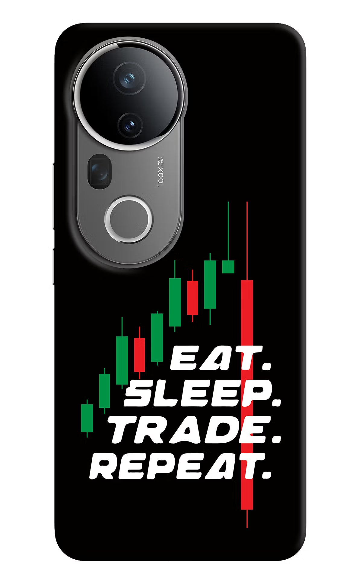 Eat Sleep Trade Repeat Vivo T4 Ultra 5G Hard Case Back Cover by Casekaro