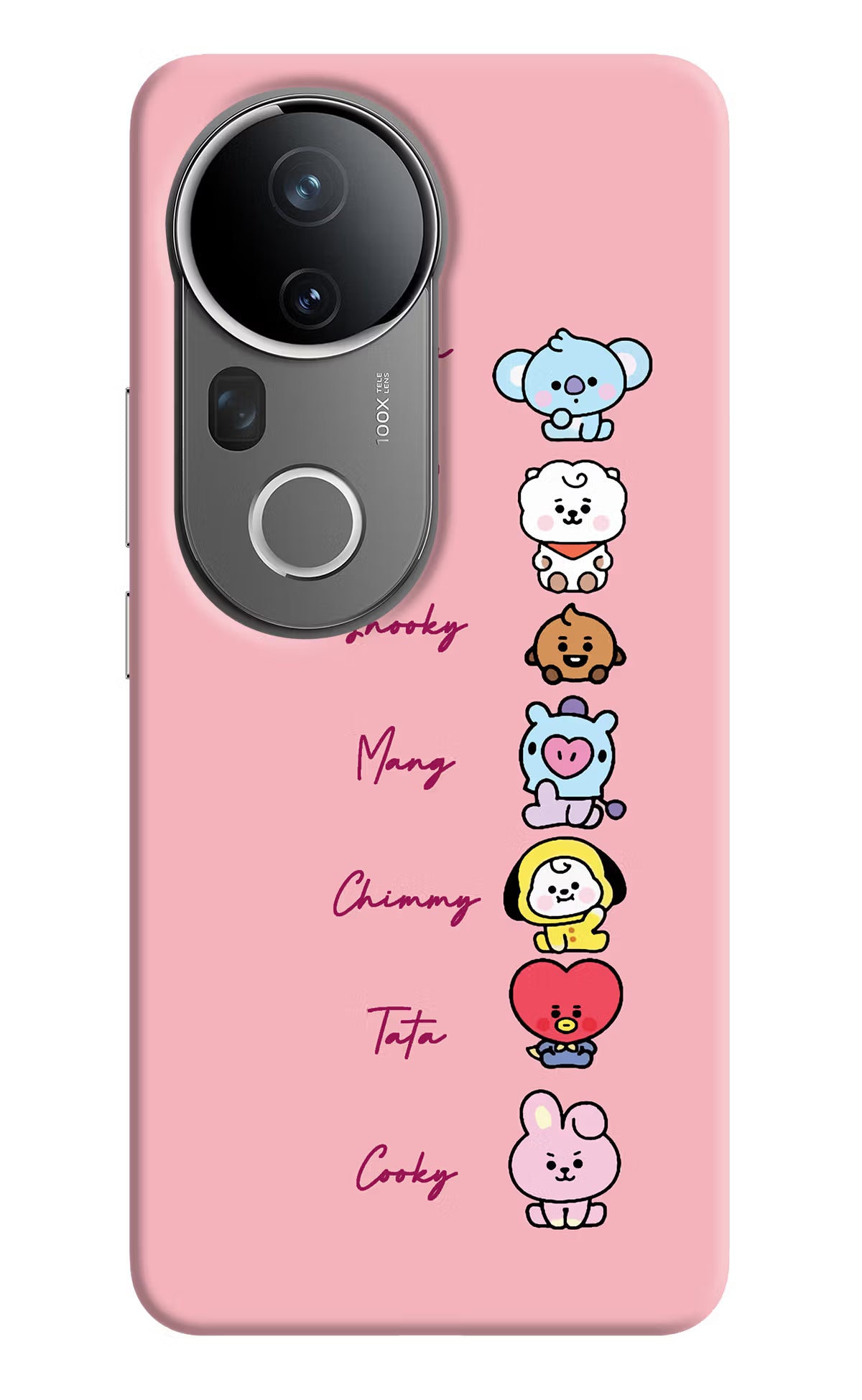 BTS names Vivo T4 Ultra 5G Hard Case Back Cover by Casekaro